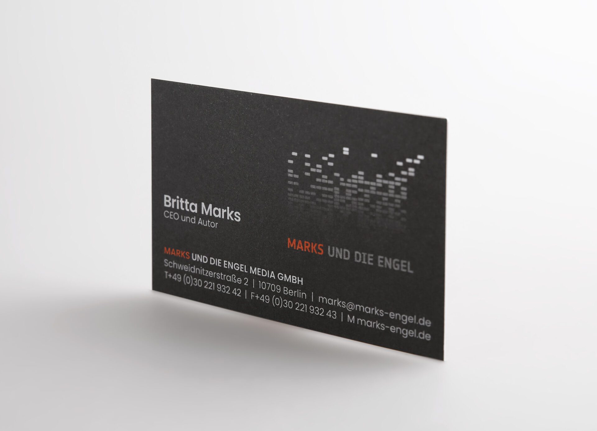 Visitenkarte von Marks und die Engel GmbH
