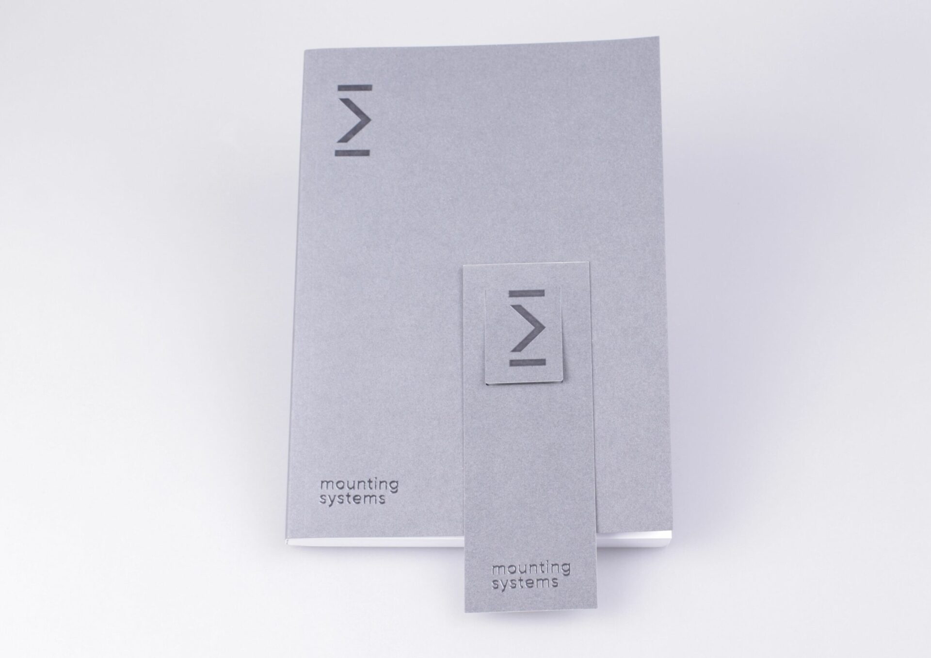 Notizbuch Softcover mit gedrucktem Lesezeichen grau