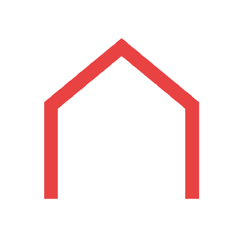 Rotes, stilisiertes Hausdach als Logo des Bauherren-Schutzbundes e.V. – unabhängige Beratung für Bauherren und Immobilienkäufer