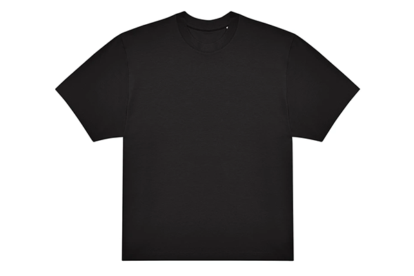 Schwarzes B&C Collection Rundhals-T-Shirt, frontale Ansicht freigestellt; glatte Oberfläche ideal für Druck und Veredelung.