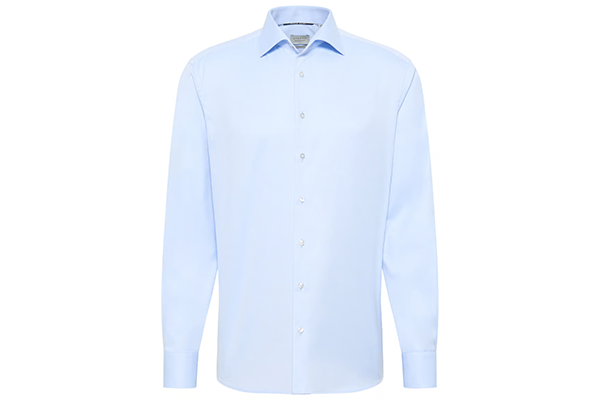 ETERNA Herrenhemd in Hellblau, langarm – ideale Basis für Corporate Wear mit Logo-Veredelung per Stick oder Transfer.